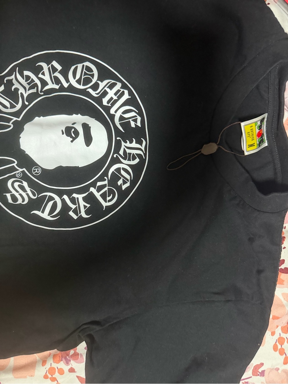 Chrome Hearts Black Tee with White Circular Logo